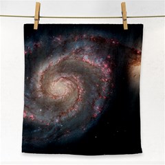 Whirlpool Galaxy And Companion Face Towel by SpaceShop