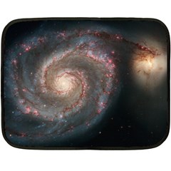 Whirlpool Galaxy And Companion Fleece Blanket (mini) by SpaceShop