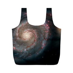 Whirlpool Galaxy And Companion Full Print Recycle Bags (m)  by SpaceShop