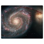 Whirlpool Galaxy And Companion Double Sided Flano Blanket (Medium)  60 x50  Blanket Front