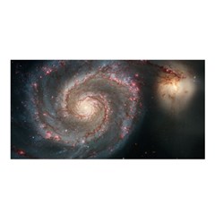 Whirlpool Galaxy And Companion Satin Shawl by SpaceShop