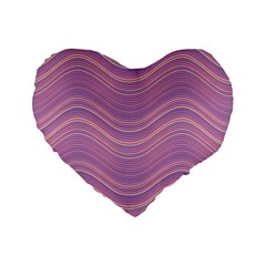 Pattern Standard 16  Premium Flano Heart Shape Cushions by Valentinaart