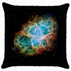 Crab Nebula Throw Pillow Case (black) by SpaceShop