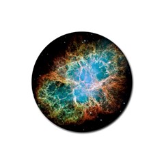 Crab Nebula Rubber Round Coaster (4 Pack)  by SpaceShop