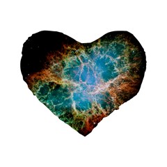 Crab Nebula Standard 16  Premium Heart Shape Cushions by SpaceShop