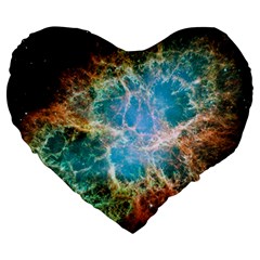 Crab Nebula Large 19  Premium Heart Shape Cushions