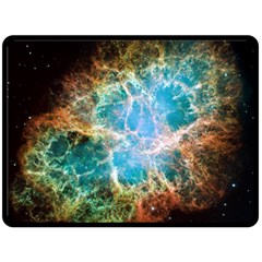 Crab Nebula Double Sided Fleece Blanket (large)  by SpaceShop