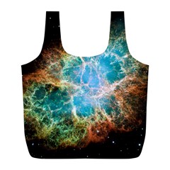 Crab Nebula Full Print Recycle Bags (l)  by SpaceShop