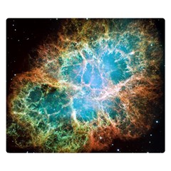 Crab Nebula Double Sided Flano Blanket (small)  by SpaceShop