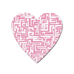 Pink Pattern Heart Magnet