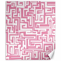 Pink Pattern Canvas 8  X 10  by Valentinaart