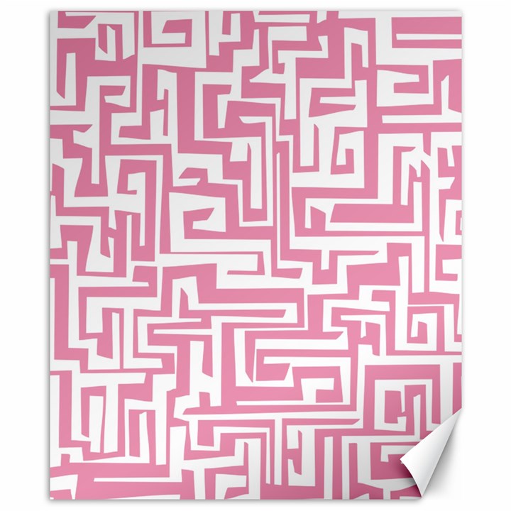 Pink pattern Canvas 8  x 10 