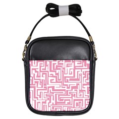 Pink Pattern Girls Sling Bags by Valentinaart