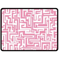 Pink Pattern Fleece Blanket (large) 