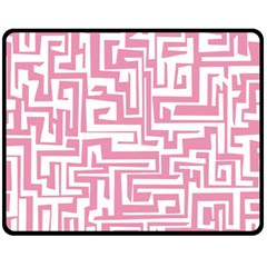 Pink Pattern Fleece Blanket (medium)  by Valentinaart