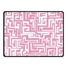 Pink Pattern Double Sided Fleece Blanket (small) 