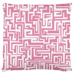 Pink Pattern Large Flano Cushion Case (one Side)