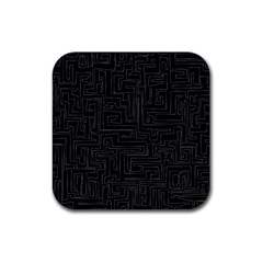 Pattern Rubber Coaster (square)  by Valentinaart