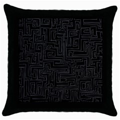 Pattern Throw Pillow Case (black) by Valentinaart