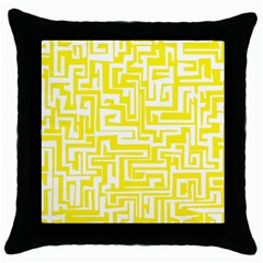 Pattern Throw Pillow Case (black) by Valentinaart