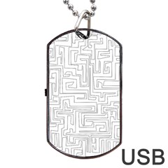 Pattern Dog Tag Usb Flash (two Sides) by Valentinaart