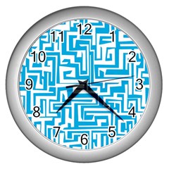 Pattern Wall Clocks (silver) 