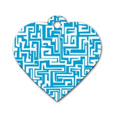 Pattern Dog Tag Heart (one Side) by Valentinaart