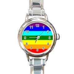 Rainbow Round Italian Charm Watch by Valentinaart