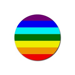 Rainbow Rubber Coaster (round)  by Valentinaart