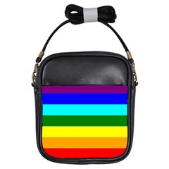 Rainbow Girls Sling Bags by Valentinaart