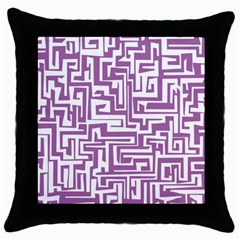 Pattern Throw Pillow Case (black) by Valentinaart