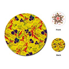 Floral Pattern Playing Cards (round) 