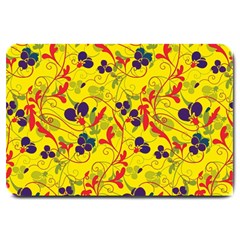 Floral Pattern Large Doormat  by Valentinaart