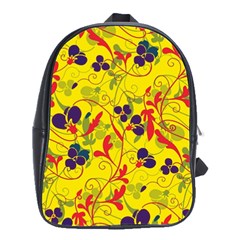 Floral Pattern School Bags(large)  by Valentinaart