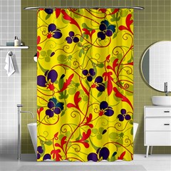 Floral Pattern Shower Curtain 48  X 72  (small) 