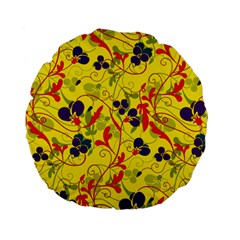 Floral Pattern Standard 15  Premium Flano Round Cushions by Valentinaart