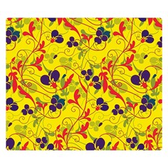 Floral Pattern Double Sided Flano Blanket (small) 