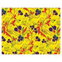 Floral Pattern Double Sided Flano Blanket (medium) 