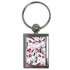 Floral Pattern Key Chains (rectangle)  by Valentinaart