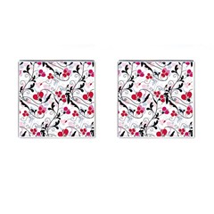 Floral Pattern Cufflinks (square)