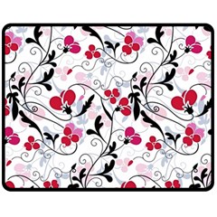 Floral Pattern Fleece Blanket (medium) 