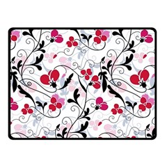 Floral Pattern Fleece Blanket (small) by Valentinaart