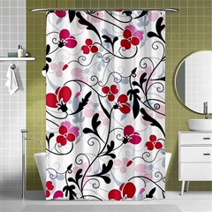 Floral Pattern Shower Curtain 48  X 72  (small)  by Valentinaart