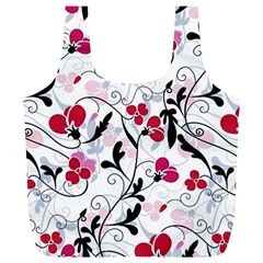 Floral Pattern Full Print Recycle Bags (l)  by Valentinaart