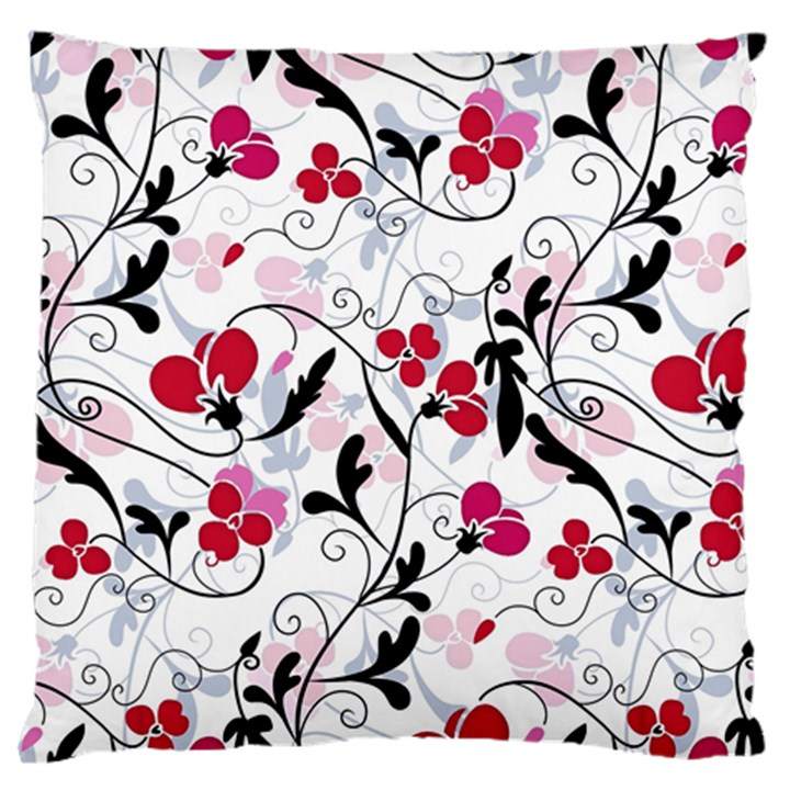 Floral pattern Standard Flano Cushion Case (One Side)