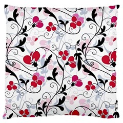 Floral Pattern Large Flano Cushion Case (one Side) by Valentinaart