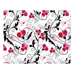 Floral Pattern Double Sided Flano Blanket (large)  by Valentinaart