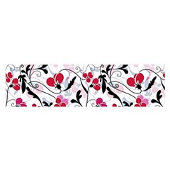 Floral Pattern Satin Scarf (oblong)