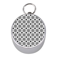 Pattern Mini Silver Compasses