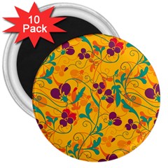 Floral Pattern 3  Magnets (10 Pack) 